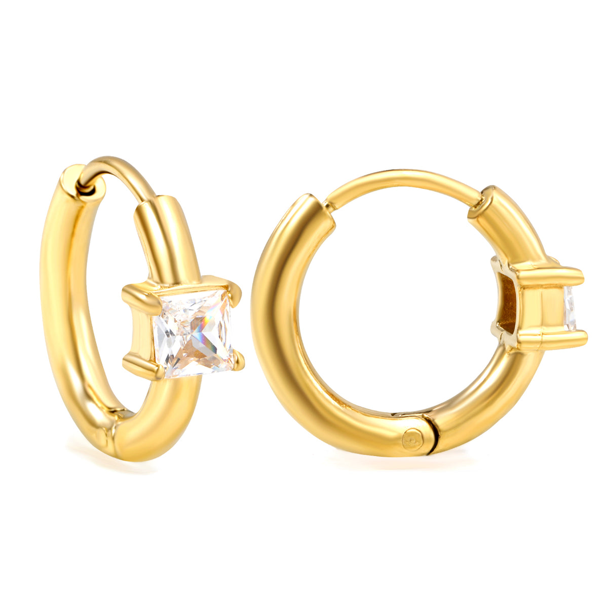 Boucles d'oreilles gem dorée