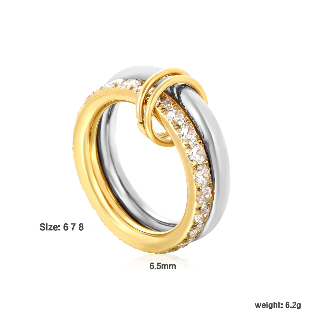 Bague together brillante argenté