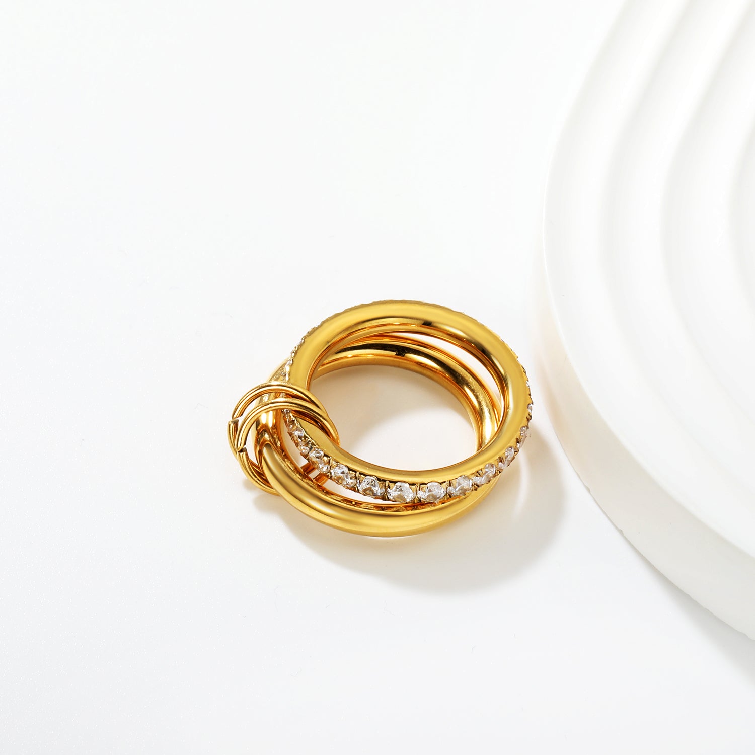 Bague together brillante dorée