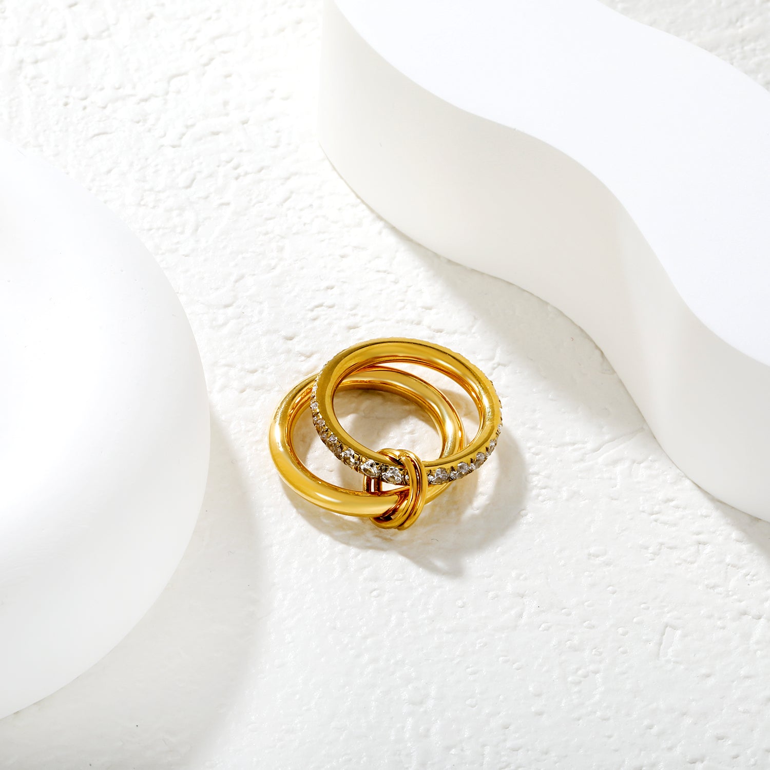 Bague together brillante dorée