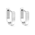 Boucles d'oreilles U argenté