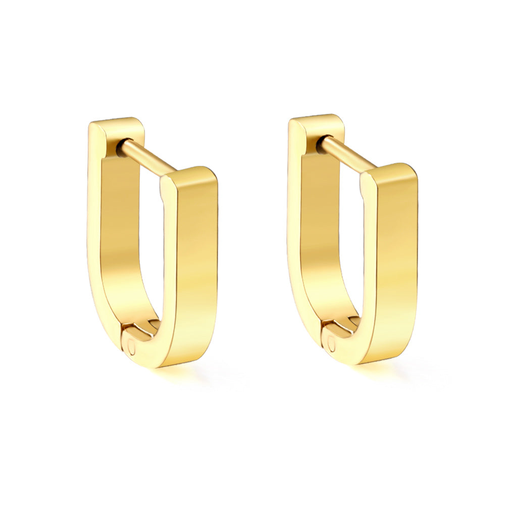 Boucles d'oreilles U dorée