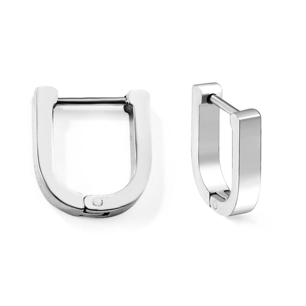 Boucles d'oreilles U argenté