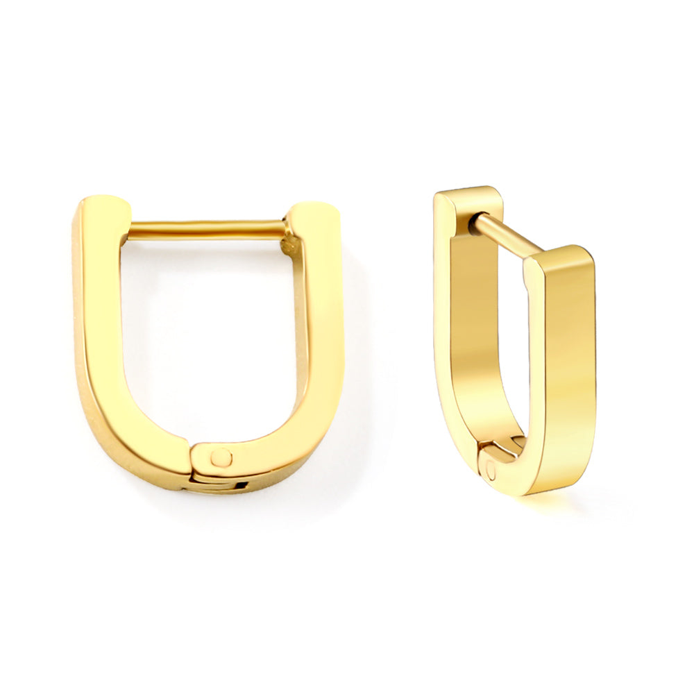 Boucles d'oreilles U dorée