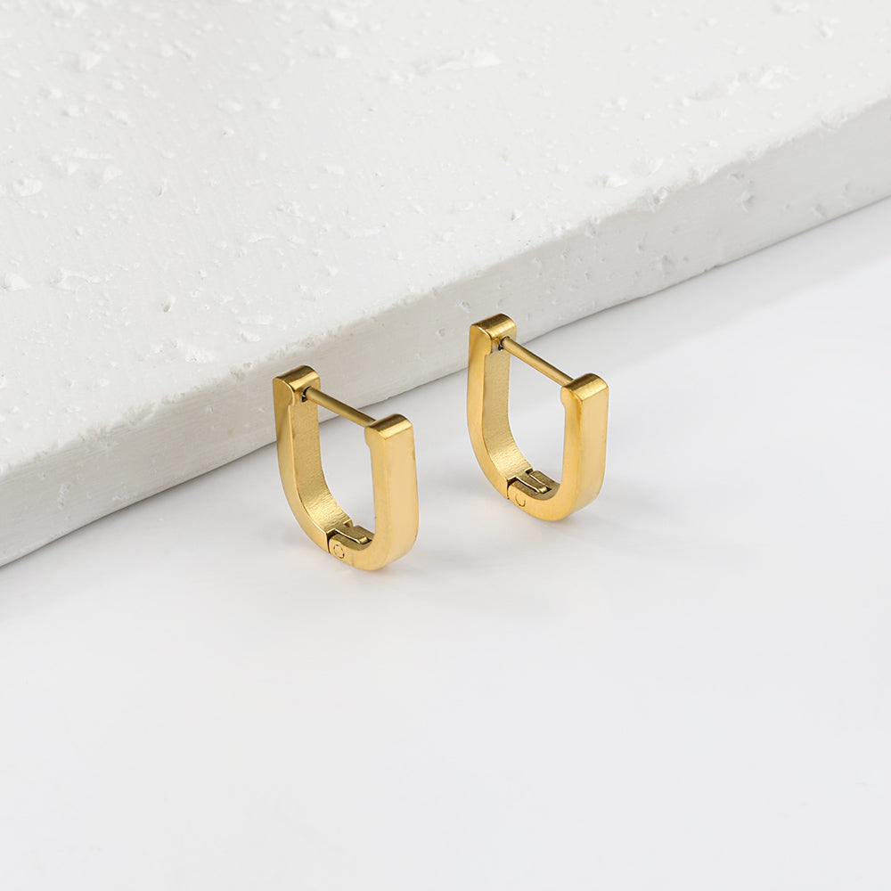 Boucles d'oreilles U dorée