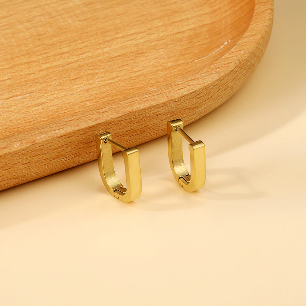 Boucles d'oreilles U dorée