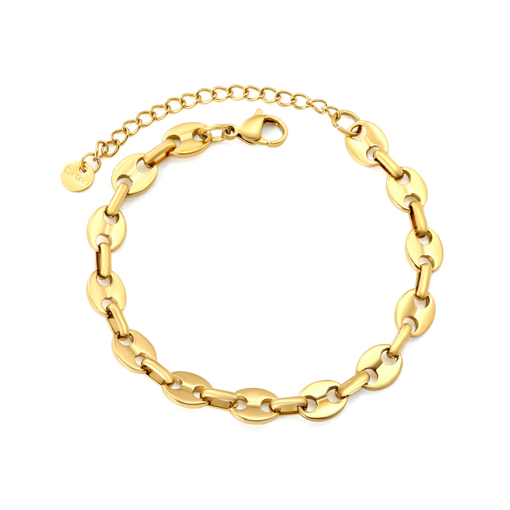Bracelet pièce dorée