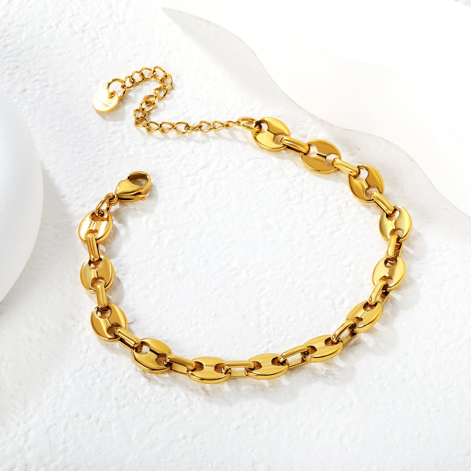 Bracelet pièce dorée