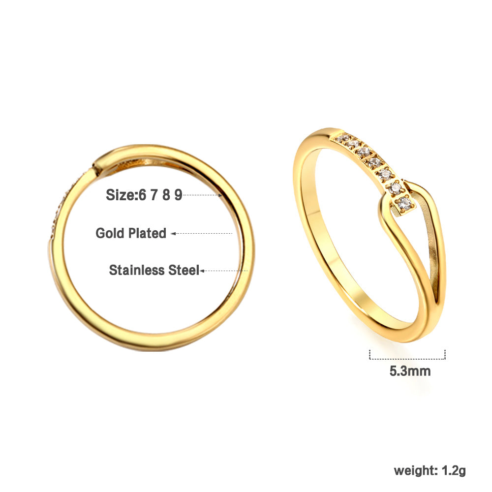 Bague linked dorée