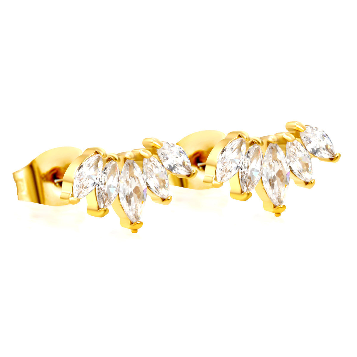 Boucle d'oreille les couronnes dorées