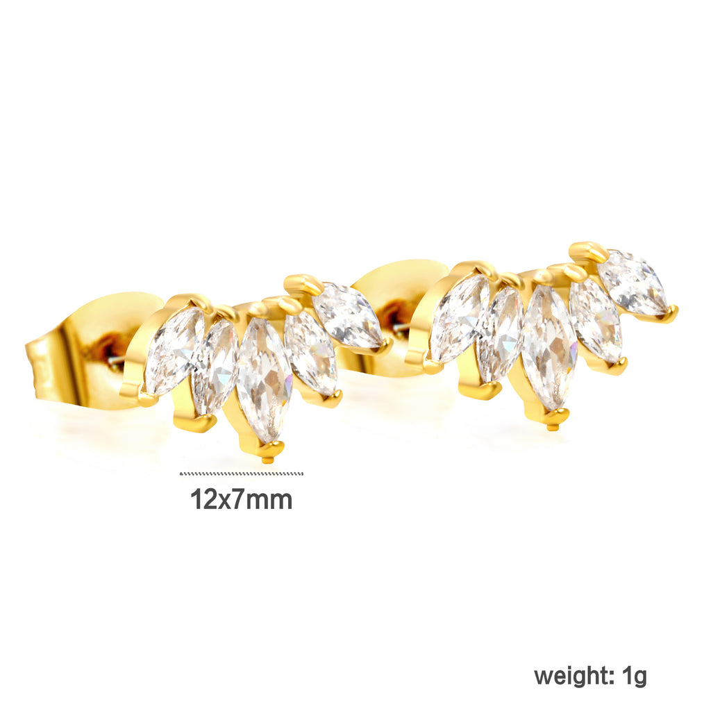 Boucle d'oreille les couronnes dorées