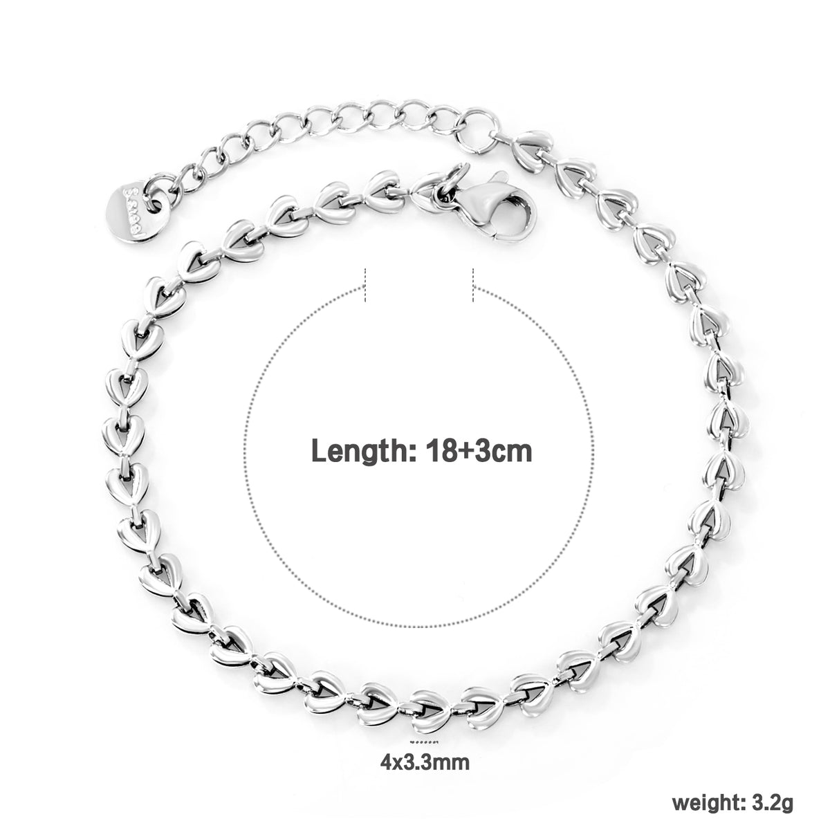 Bracelet love argent