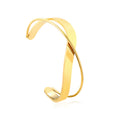 Bracelet bangle torsade dorée