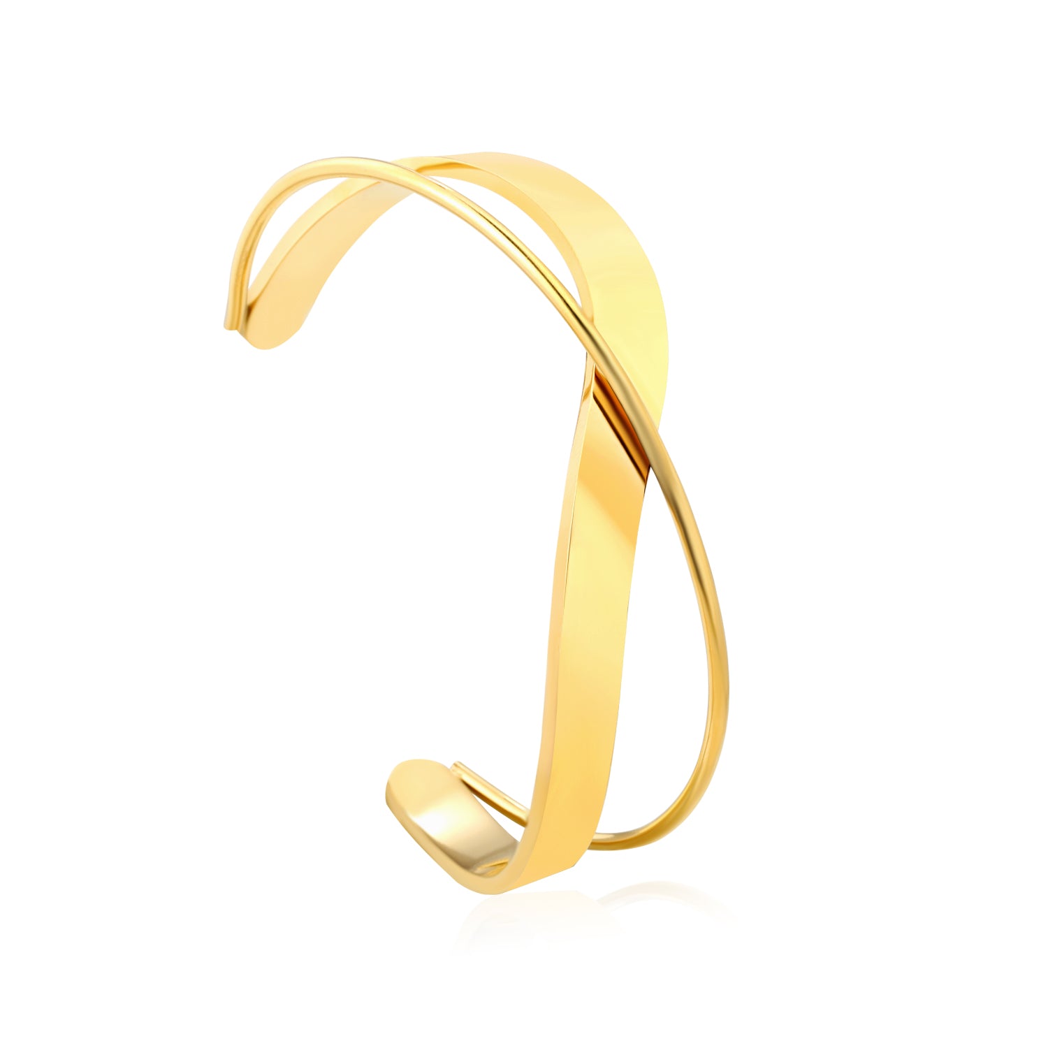 Bracelet bangle torsade dorée