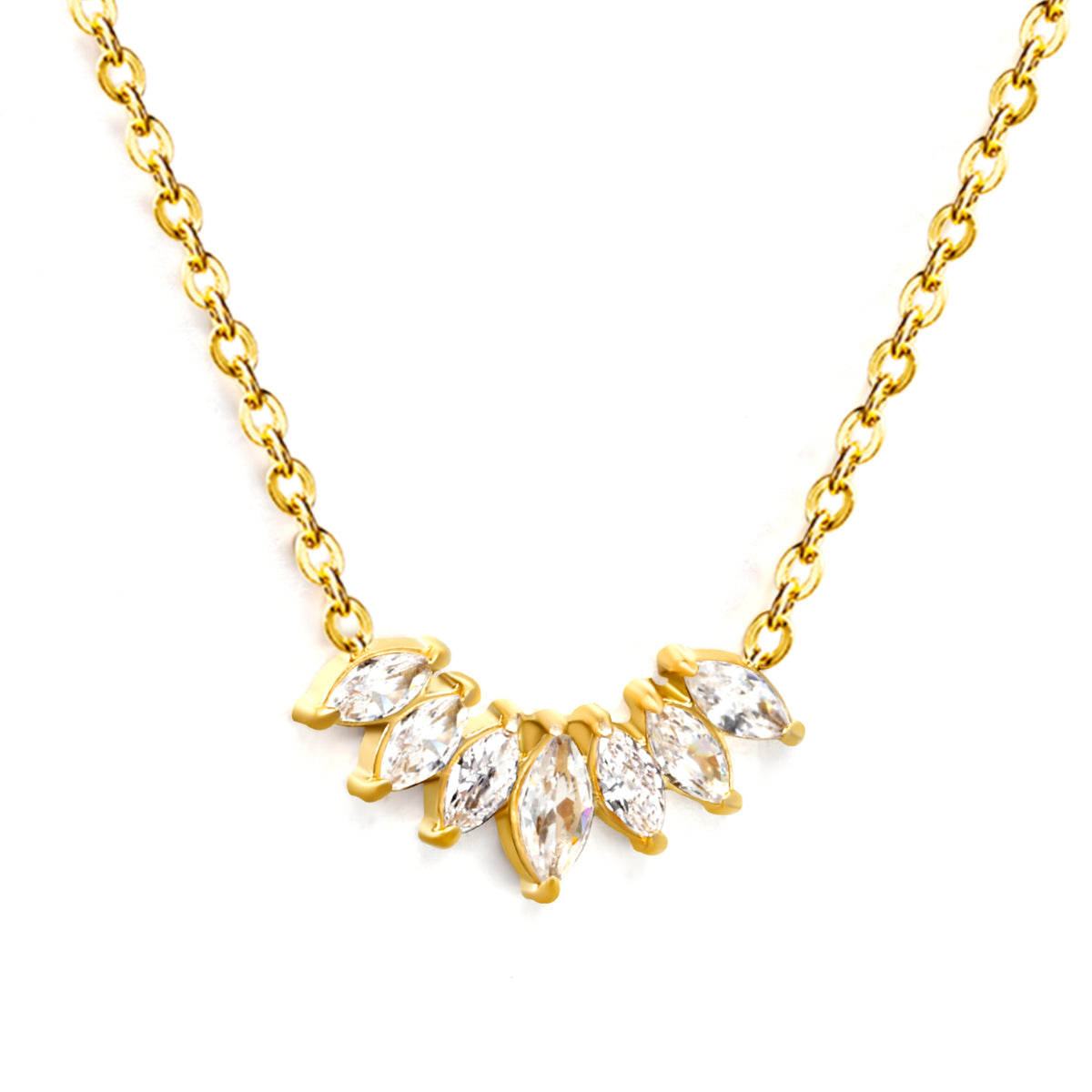 Collier couronne dorée