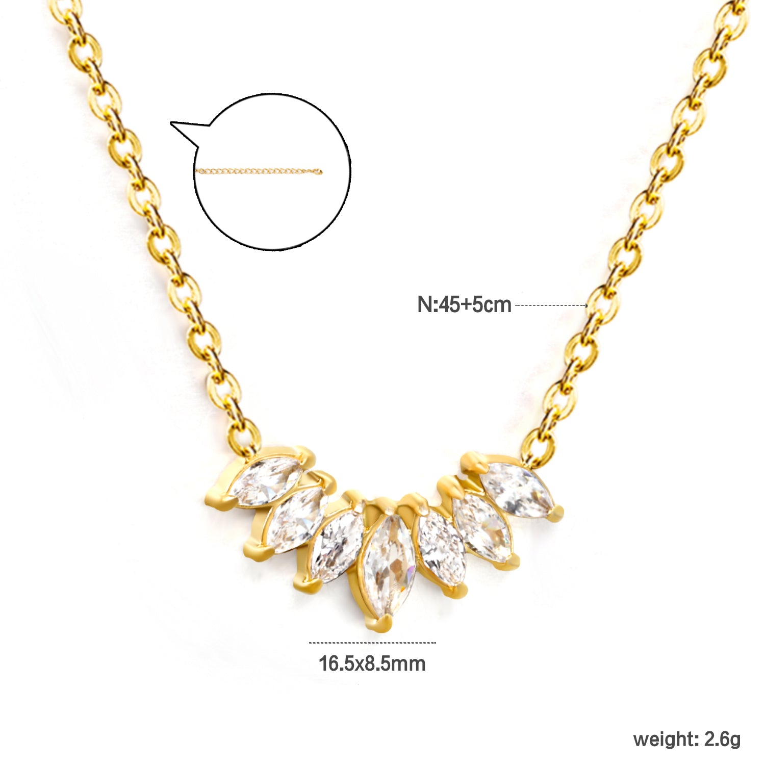 Collier couronne dorée