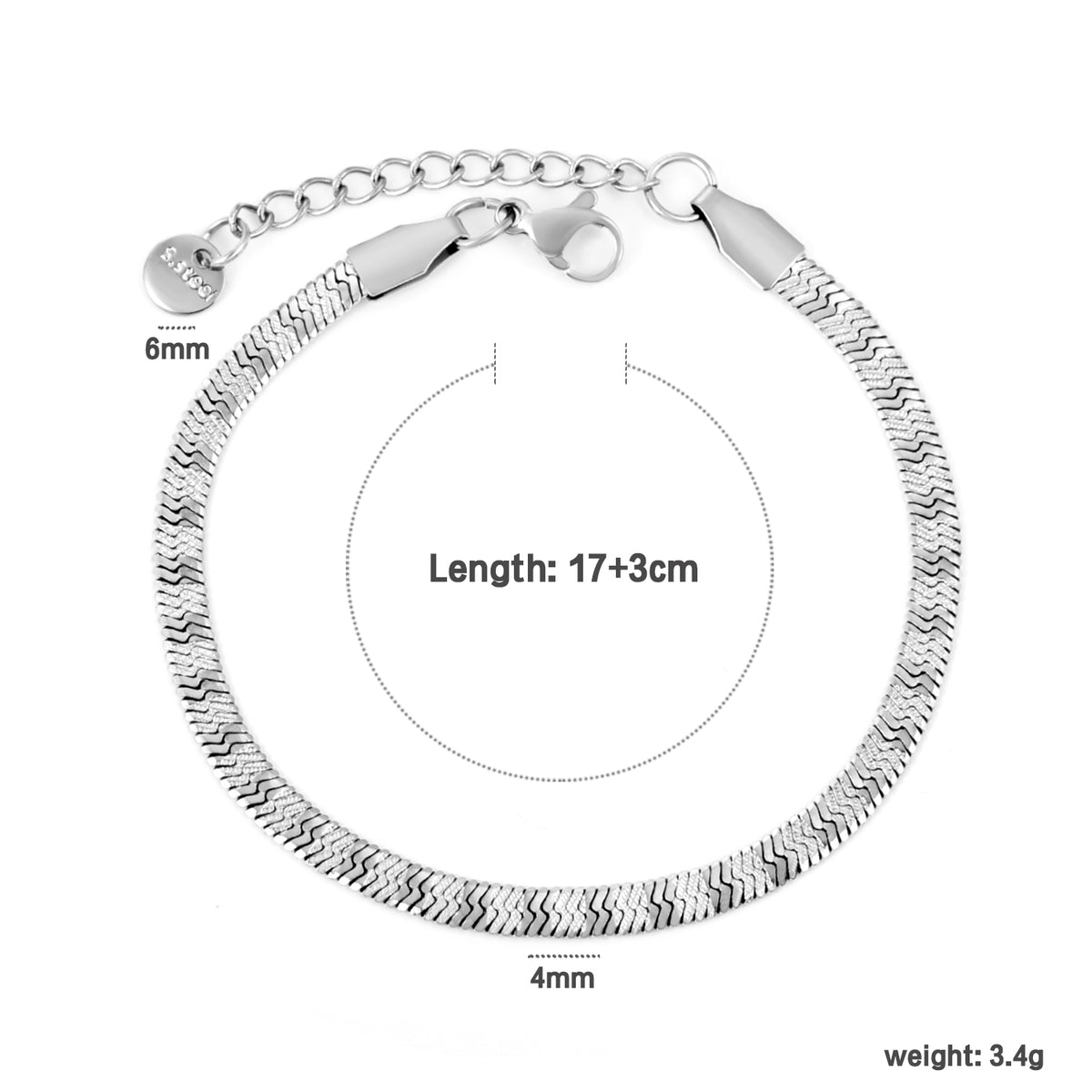 Bracelet en chaine argenté