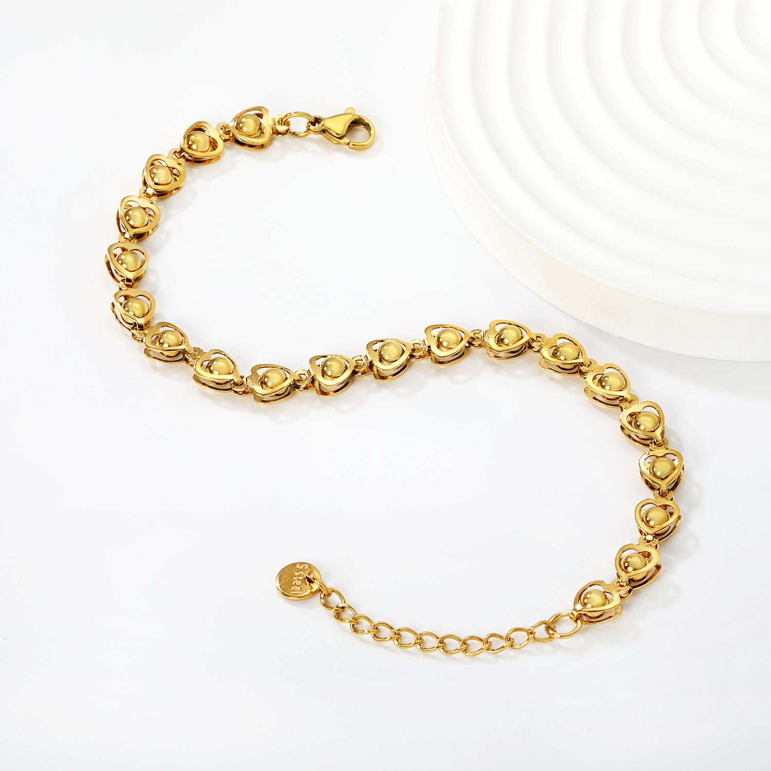 Bracelet coeur dorée