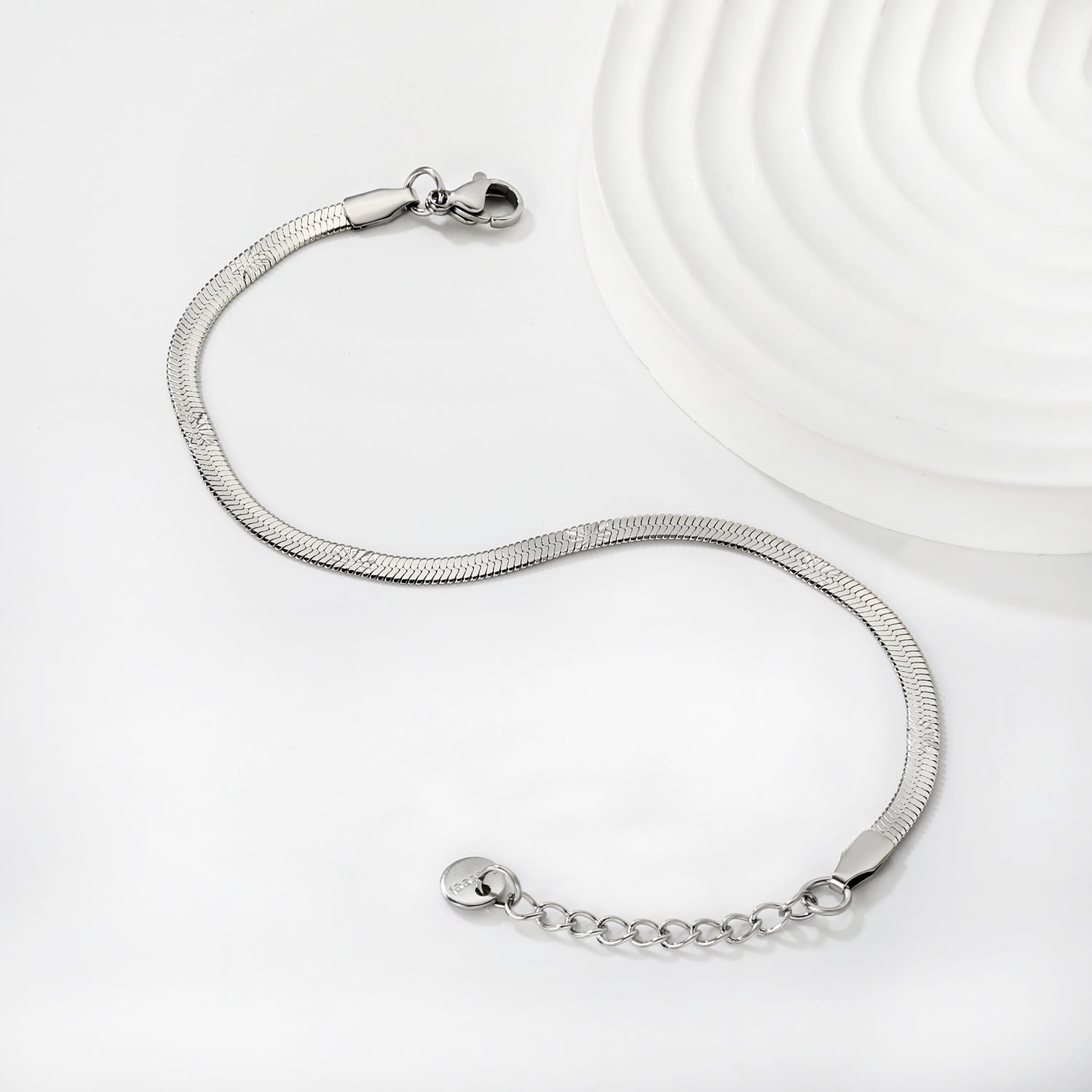 Bracelet serpent argenté