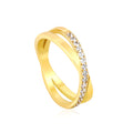 Bague entrecroiser dorée