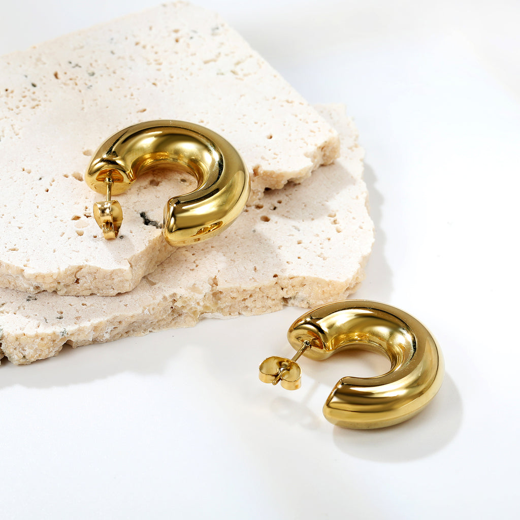 Boucles d'oreilles Émilie dorée