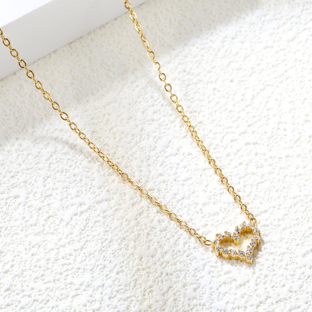 Collier cœur dorée
