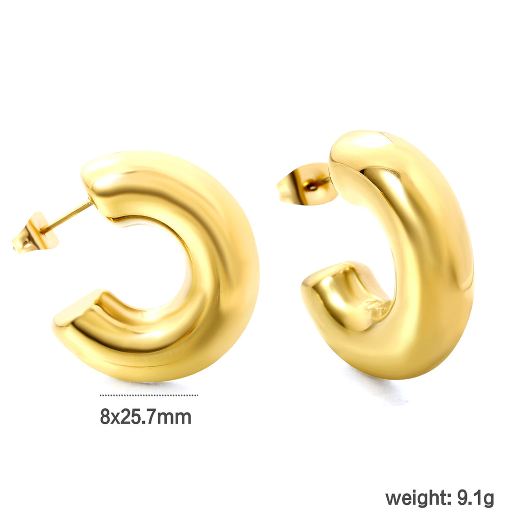 Boucles d'oreilles Émilie dorée