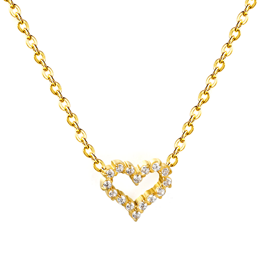 Collier cœur dorée
