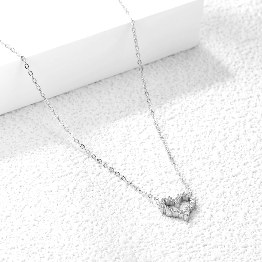 Collier coeur argenté
