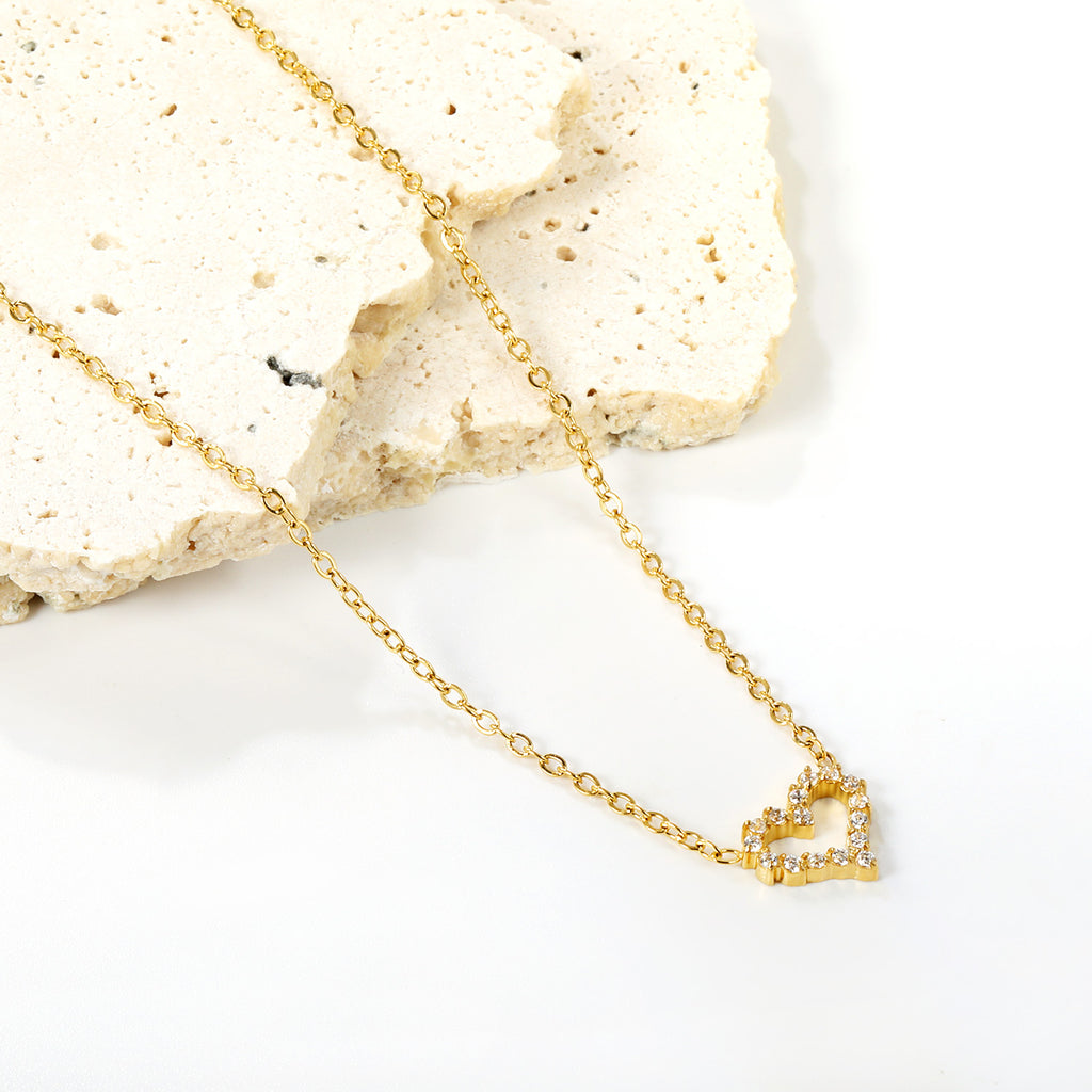 Collier cœur dorée