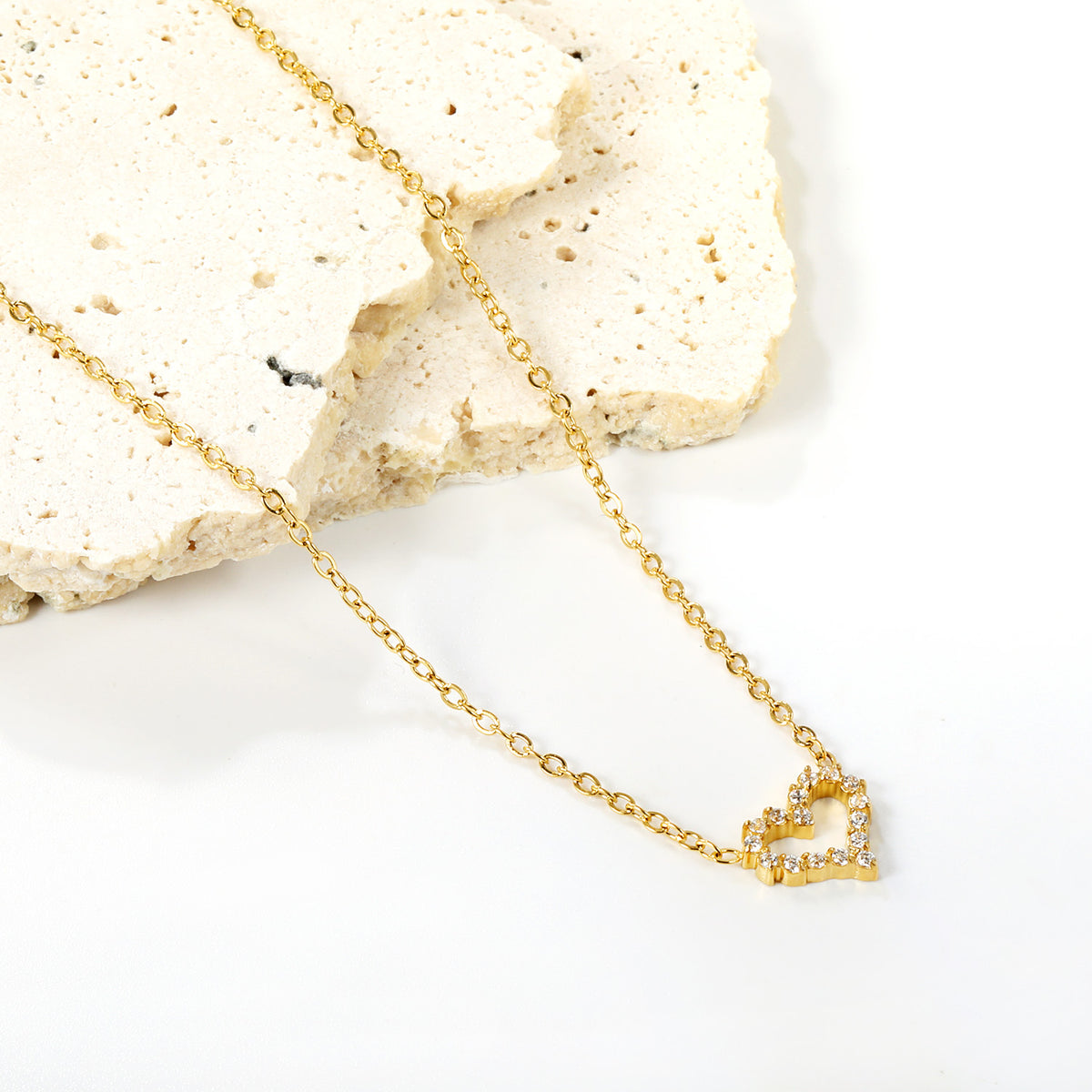 Collier cœur dorée