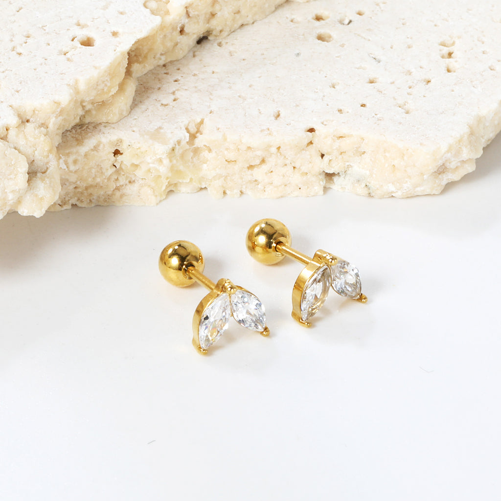 Boucles d'oreilles heart dorée