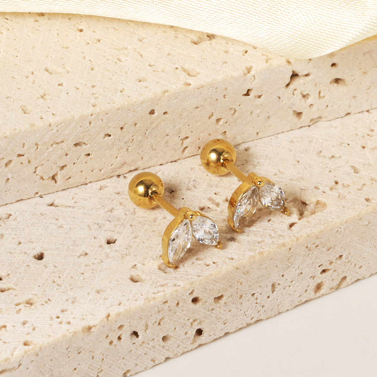 Boucles d'oreilles heart dorée