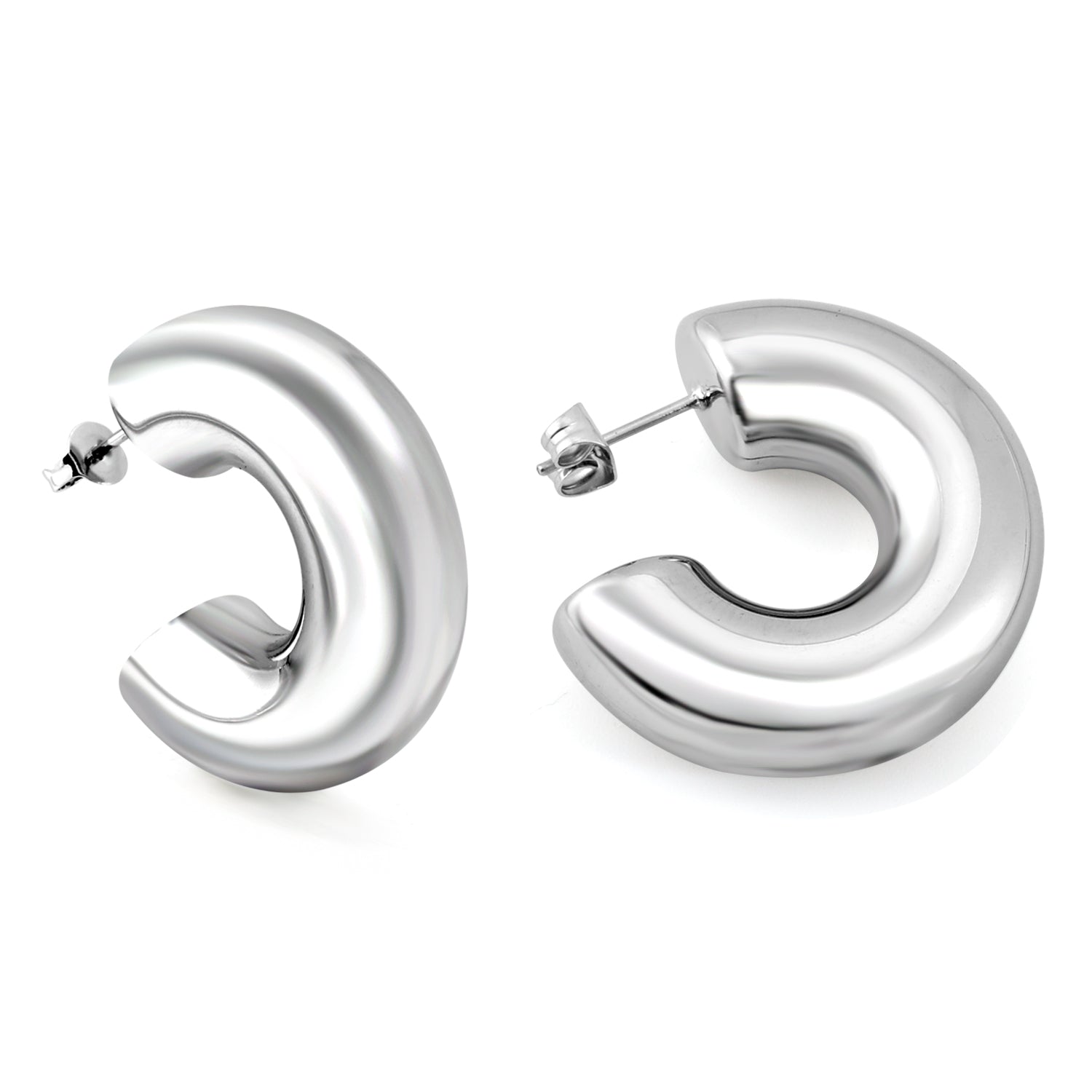 Boucles d'oreilles Émilie argenté