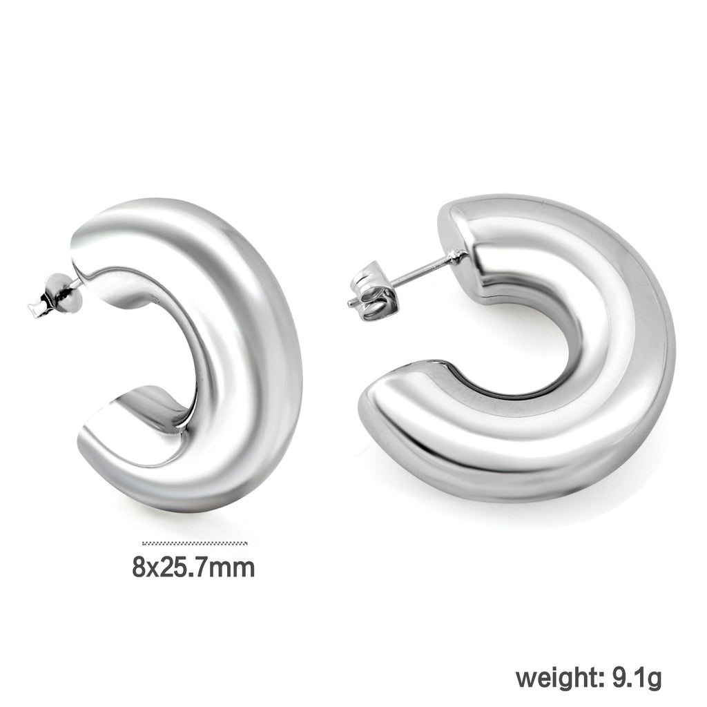 Boucles d'oreilles Émilie argenté