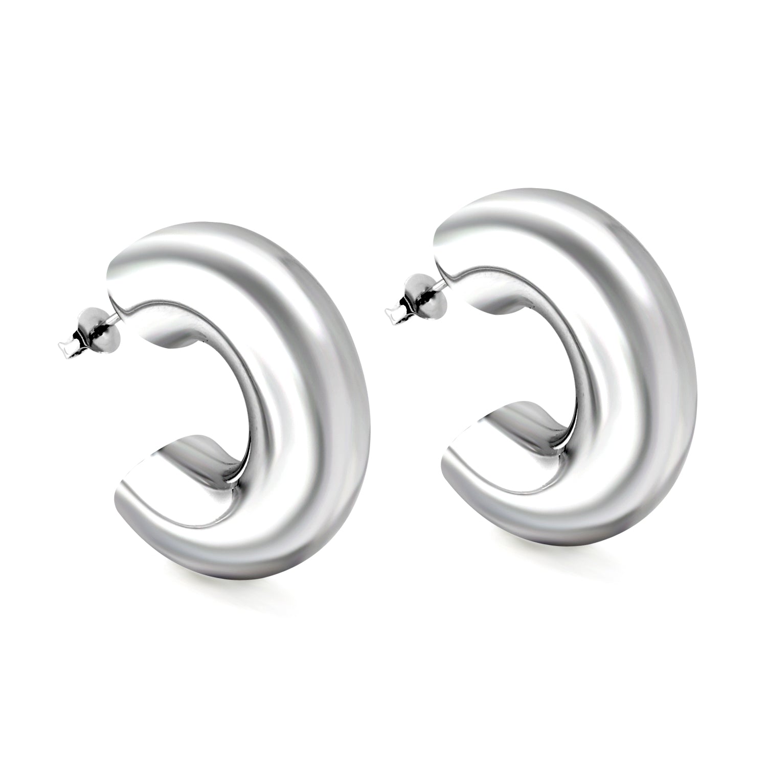 Boucles d'oreilles Émilie argenté
