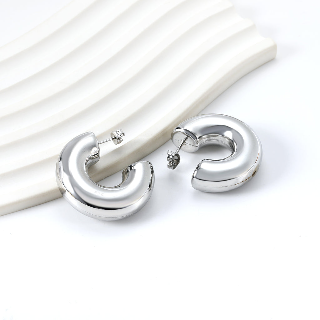 Boucles d'oreilles Émilie argenté