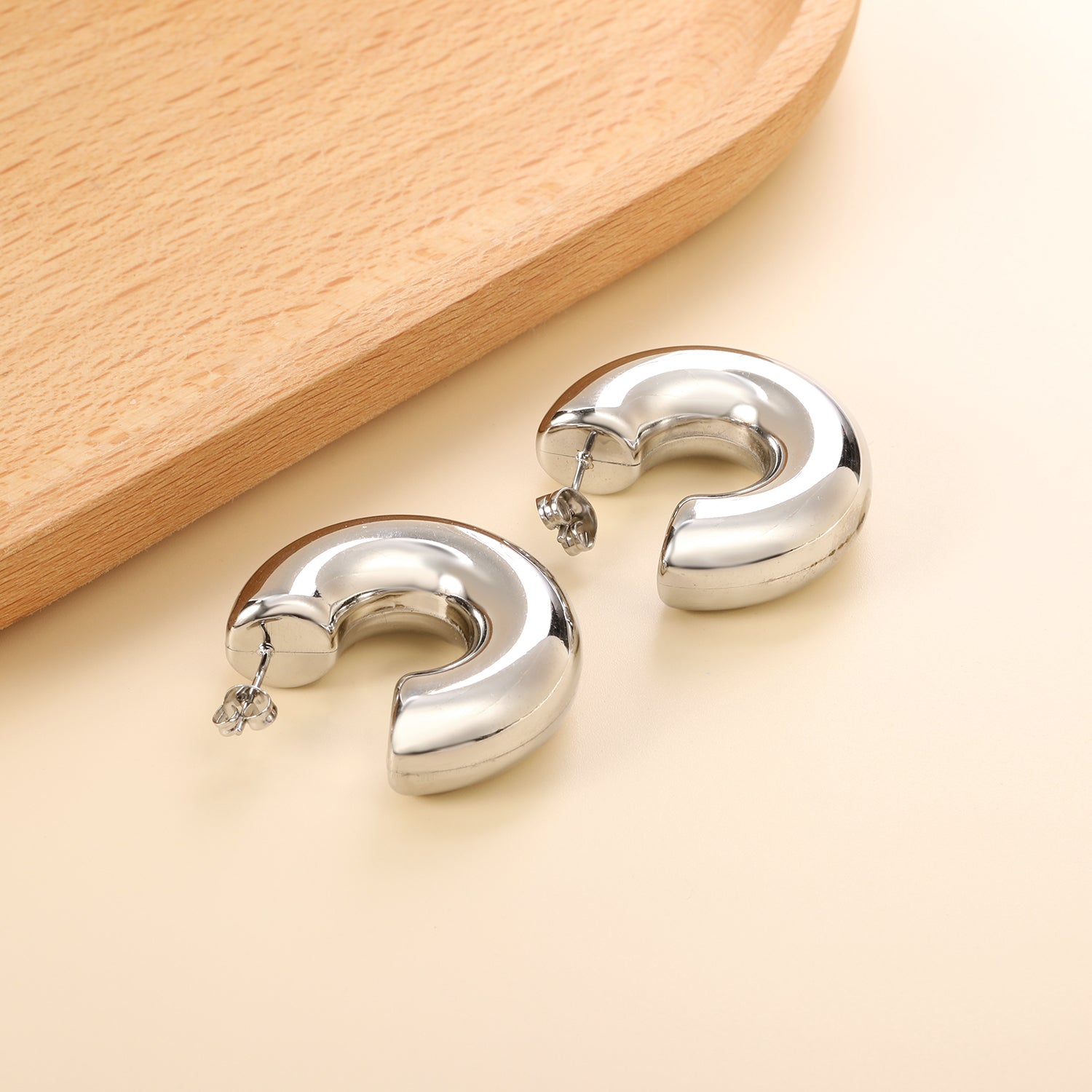 Boucles d'oreilles Émilie argenté