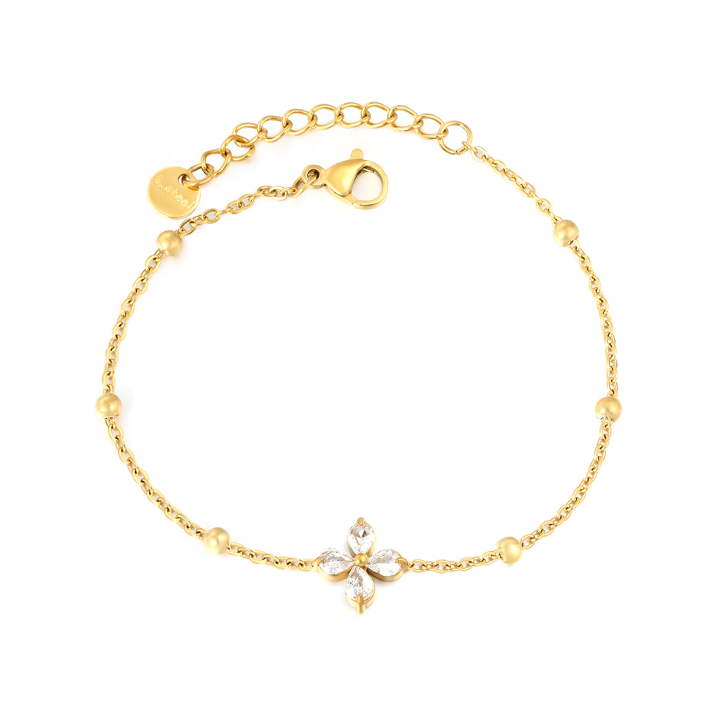 Bracelet fleurie dorée