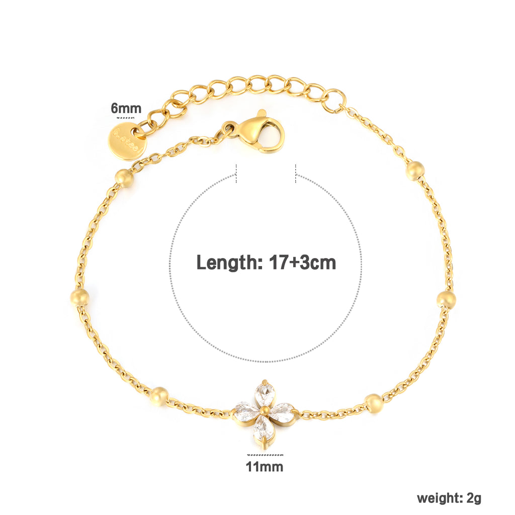 Bracelet fleurie dorée