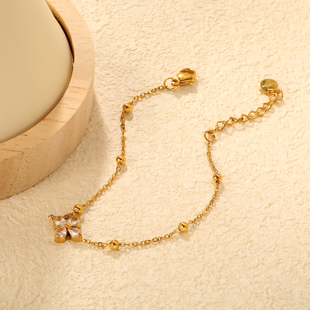 Bracelet fleurie dorée