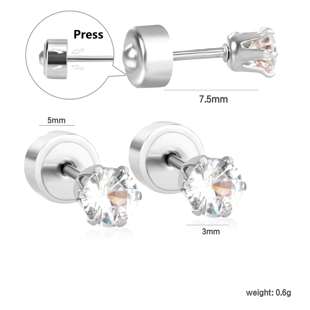 Boucles d'oreilles diamant argenté