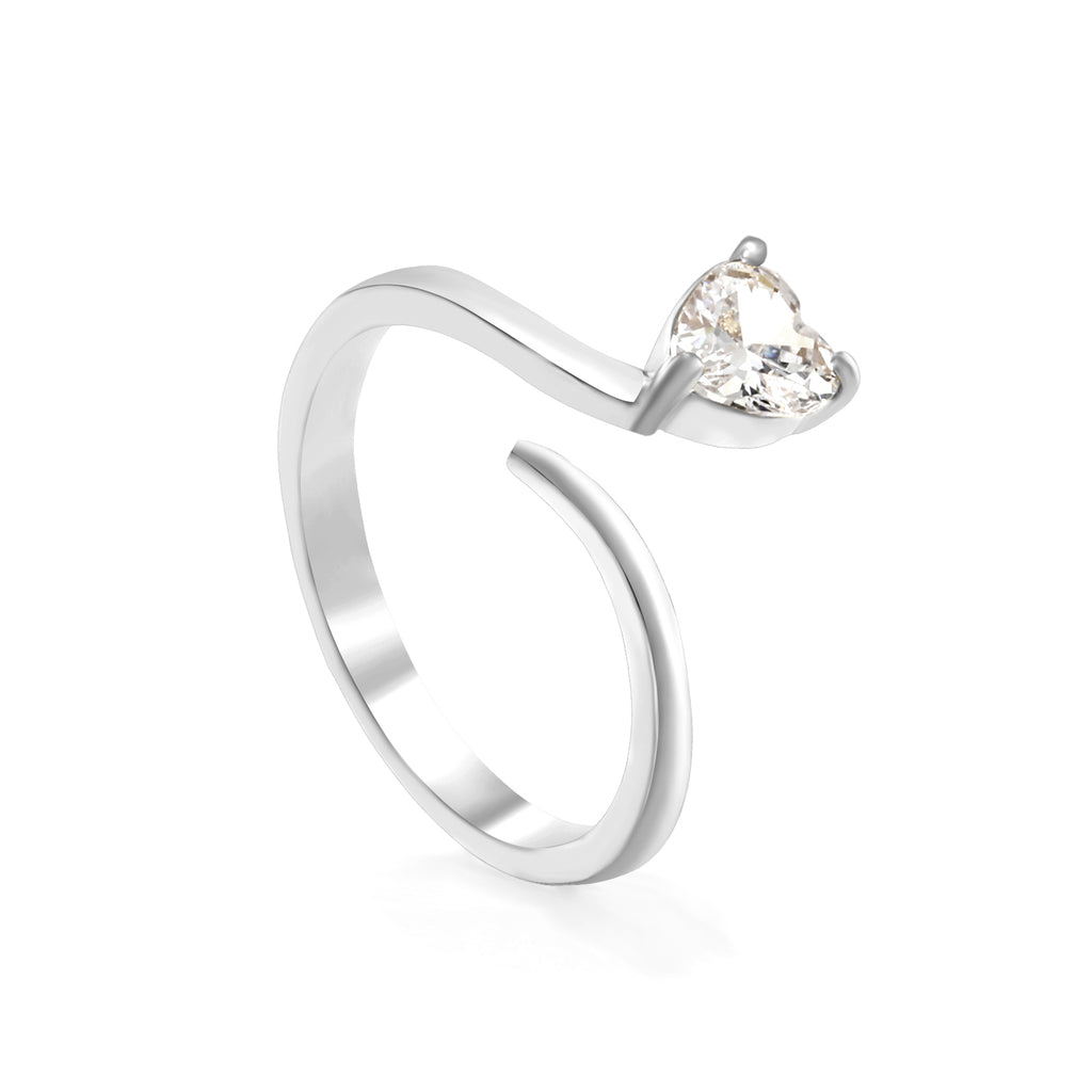 Bague love argenté