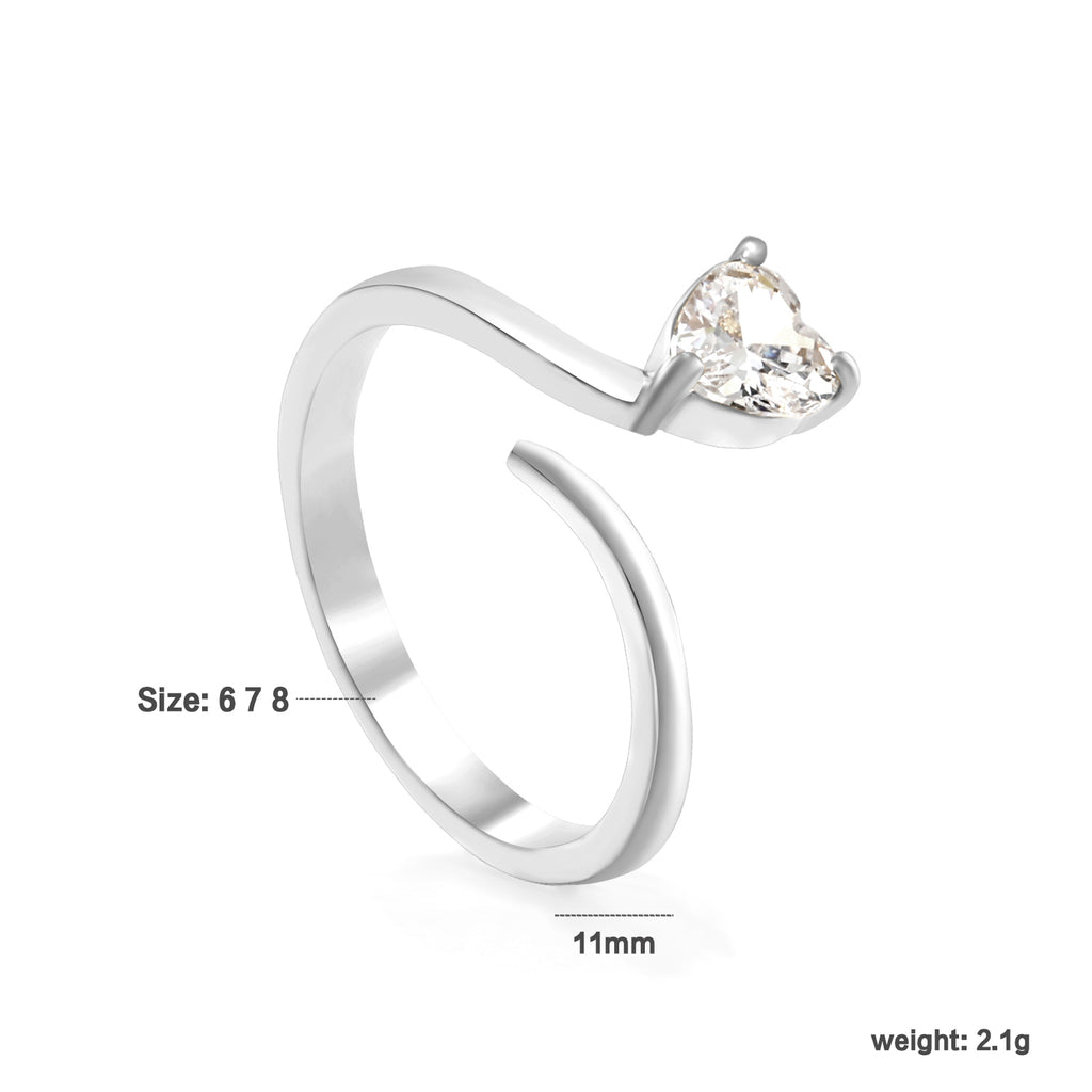 Bague love argenté