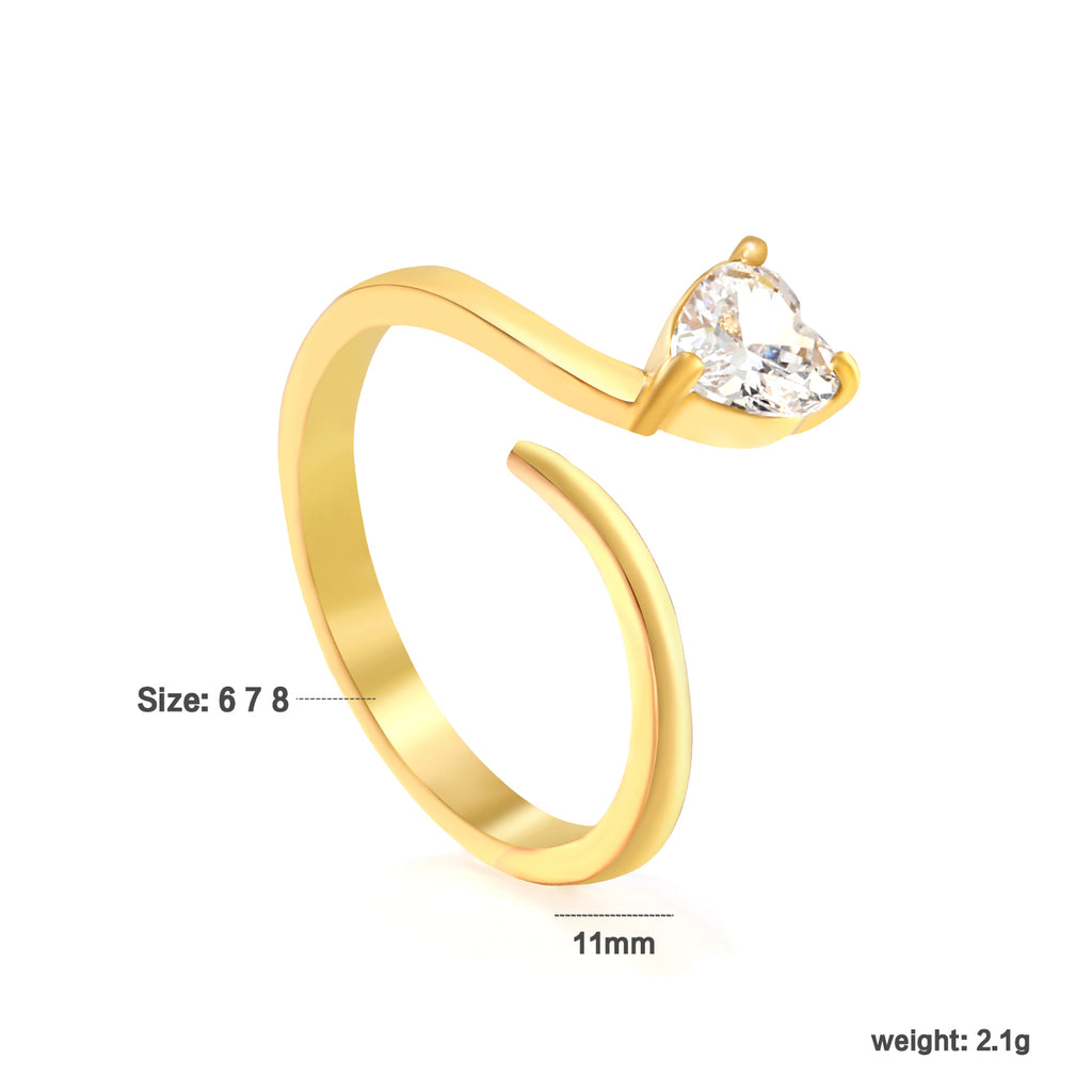 Bague love dorée