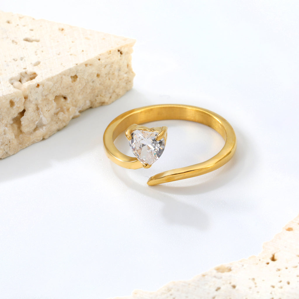 Bague love dorée