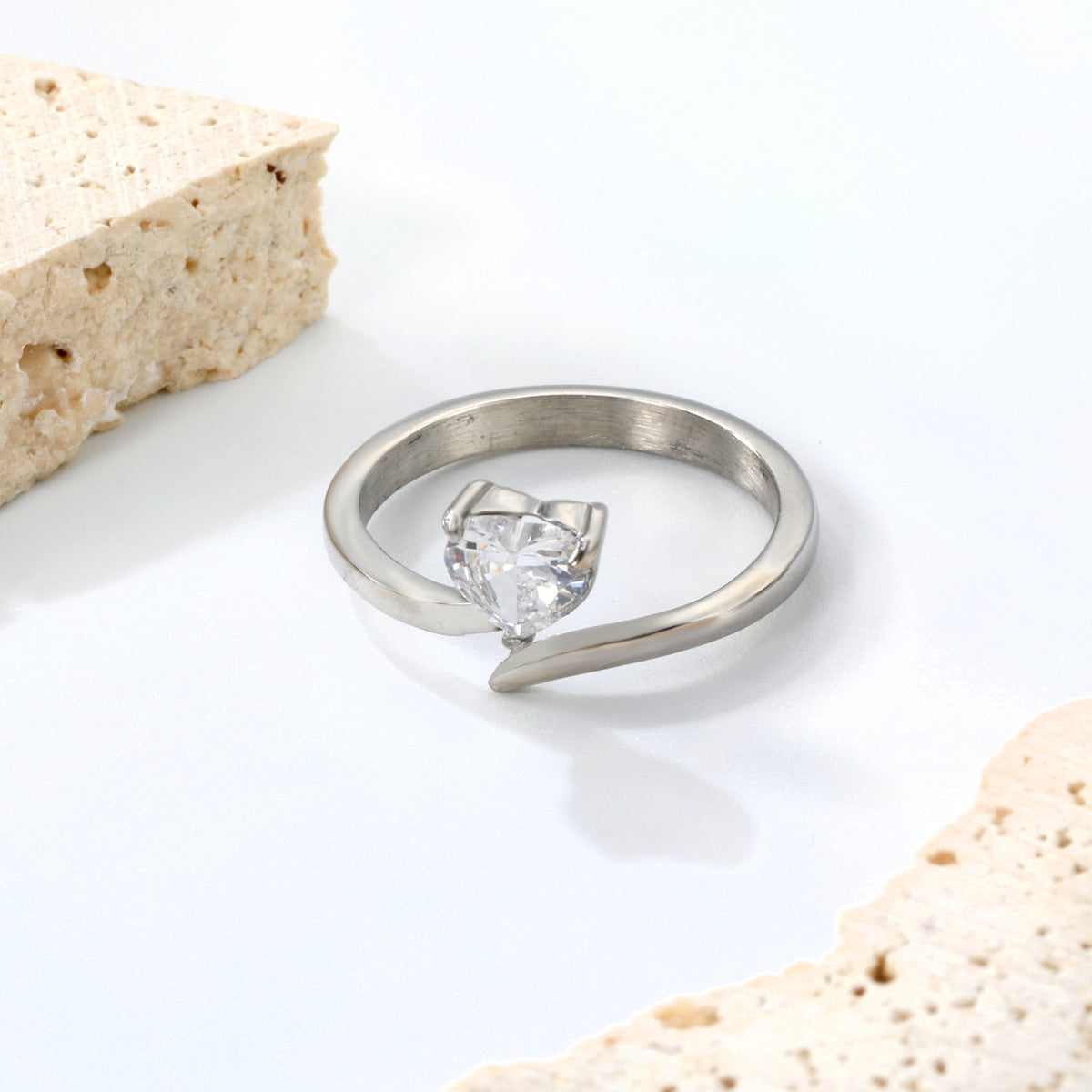 Bague love argenté