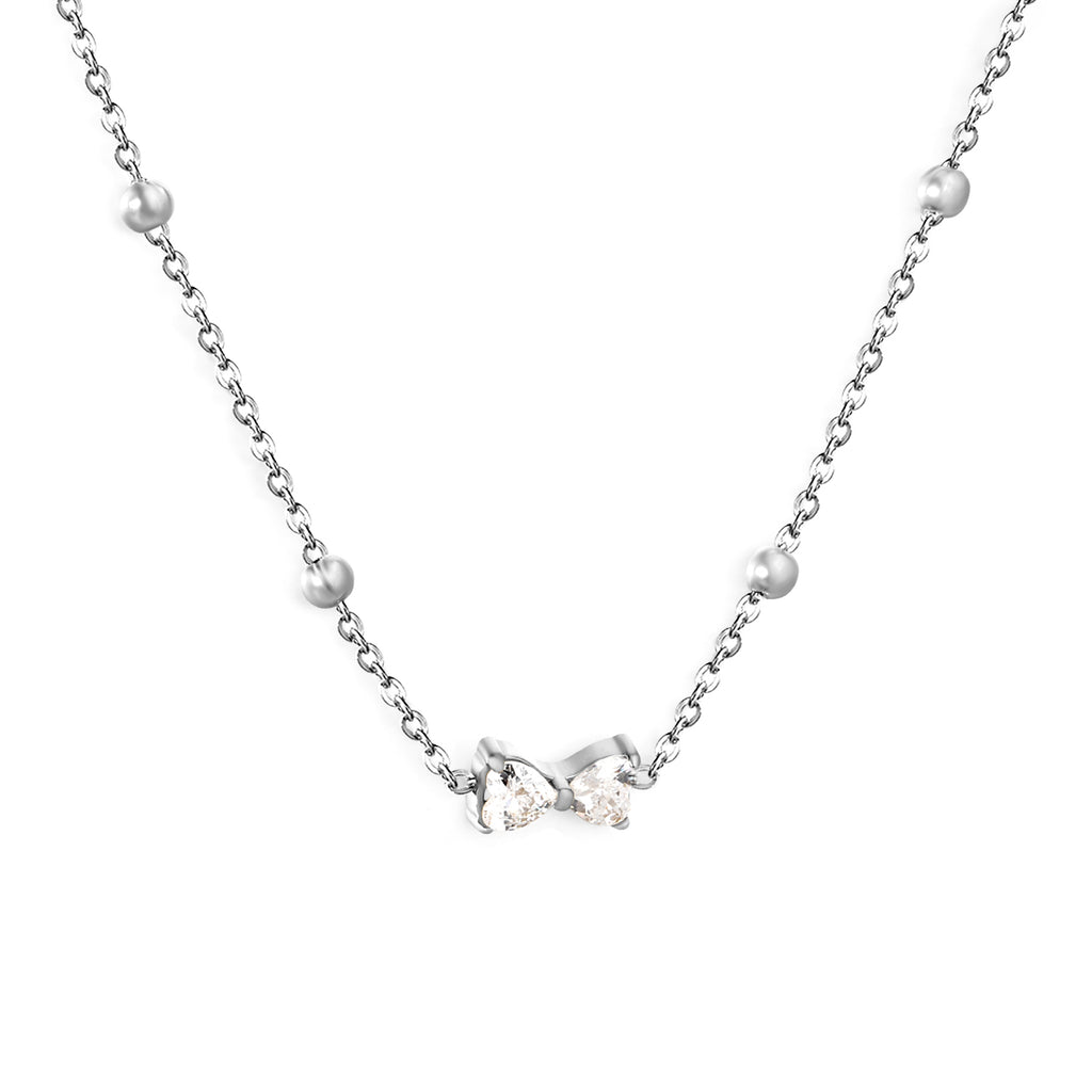 Collier nœud argenté