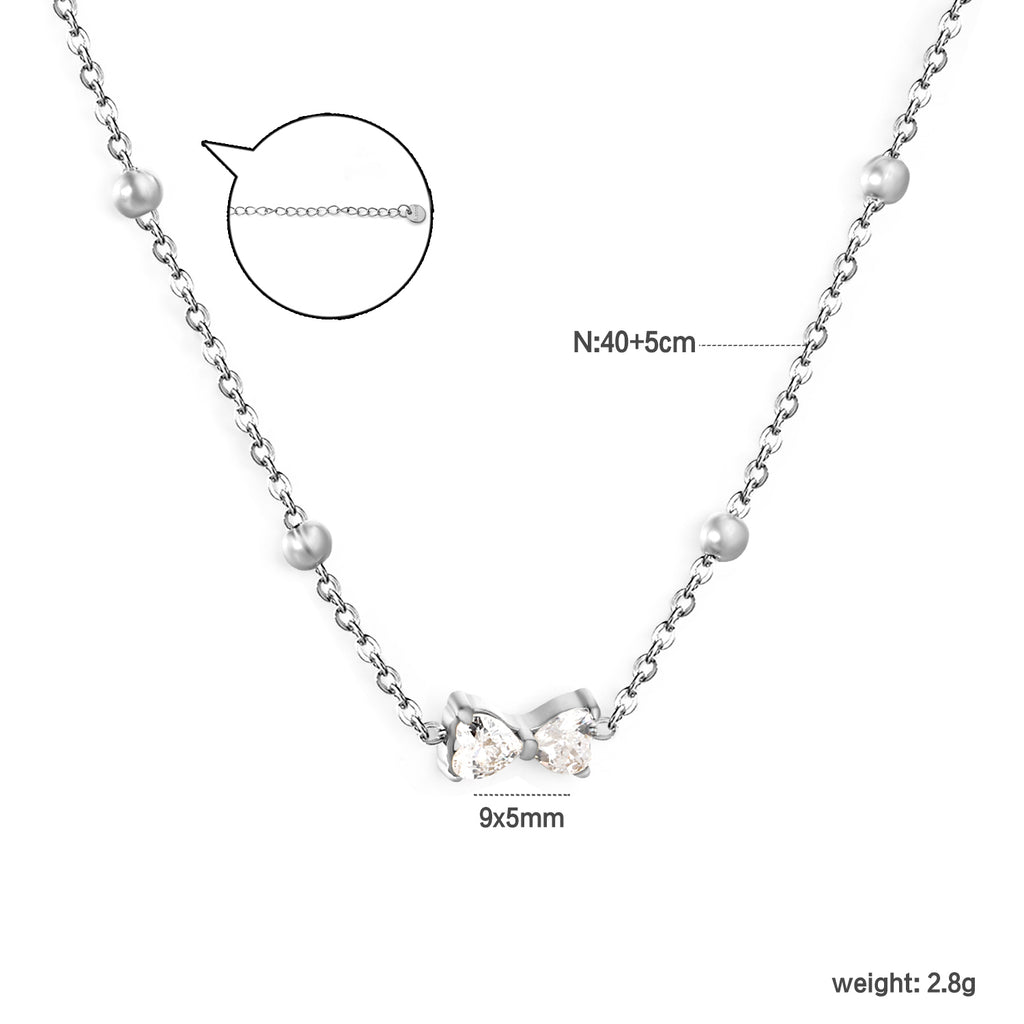 Collier nœud argenté