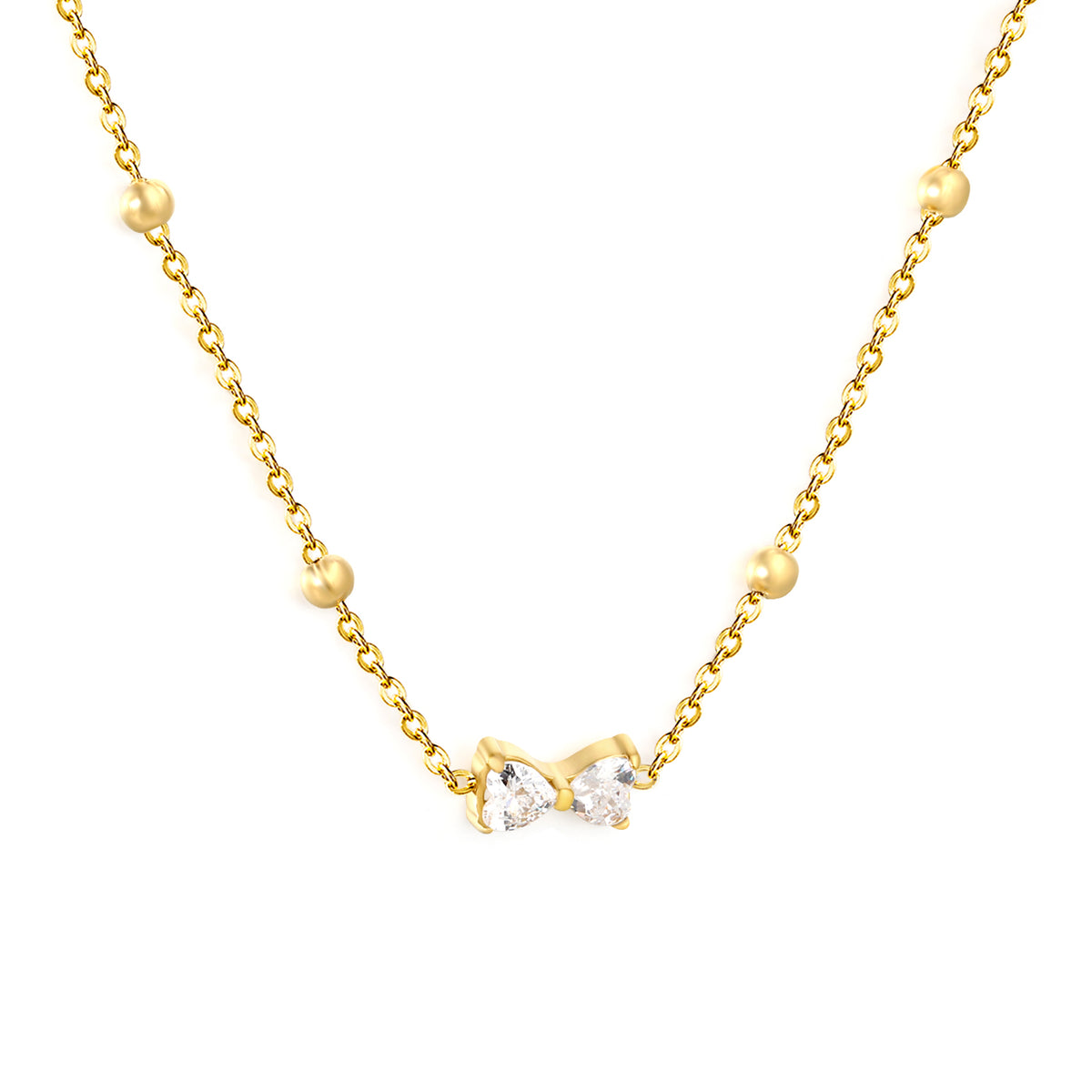 Collier nœud dorée